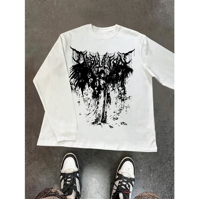 Street Fashion Y2K - T-shirt da uomo con stampa a